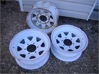 3 - 15" 6 hole rims