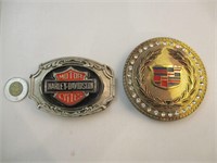 Boucles de ceinture Harley Davidson et Cadillac