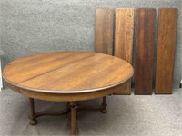 Antique Round Oak Table