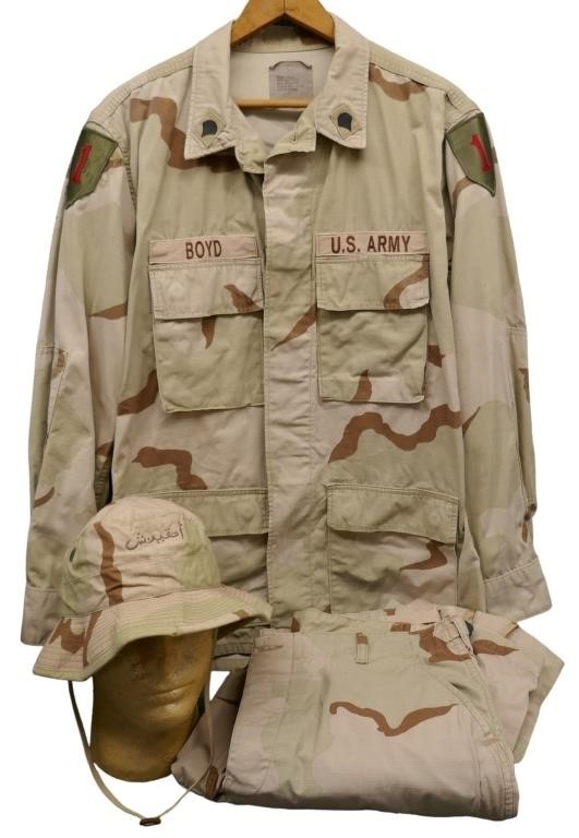 OIF 1st Division 3 Color Desert Uniform and Boonie