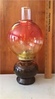 Vintage oil lamp 16” tall-vintage