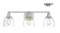 Evelyn 3-Light Brushed Nickel Vanity Light