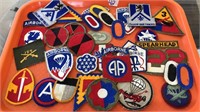 FLAT OF ASST MILITARY PATCHES