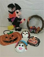 Halloween Lot 3 Masks, Witch & More