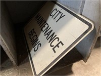 City Maintenance  Begins Signs