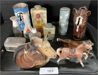 Ceramic Horses, Vintage Bath Advertisements.