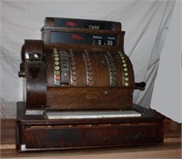 Vintage Wooden National Cash Register (no key)