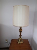 Brass lamp & shade