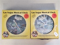 2 Las Vegas Musical Clocks in Boxes