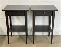 Pair of End Tables with Shelf