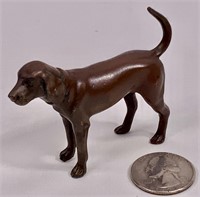 Bronze dog - 2" tall, 3" long