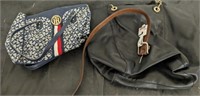 ASSORTED HAND BAGS, LEATHER BELT