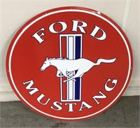 24" Ford Mustang Round Metal Sign