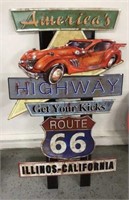 Rt. 66 Highway Metal Sign