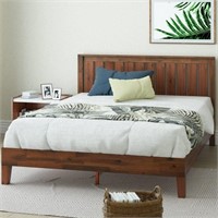 ZINUS Vivek Deluxe Wood Platform Bed Frame with...