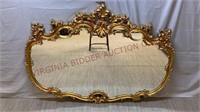 Extra Large Italian Baroque Gilt Wood Wall Mirror