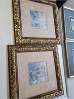 Set of 2 Gold frame pictures