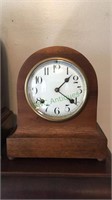 Antique New Haven Conn Mantel clock, wood case