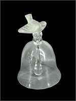 A Lalique Crystal Table Bell w/Small Bird