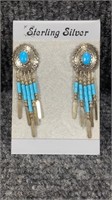 Sterling Silver Native American Style Earrings