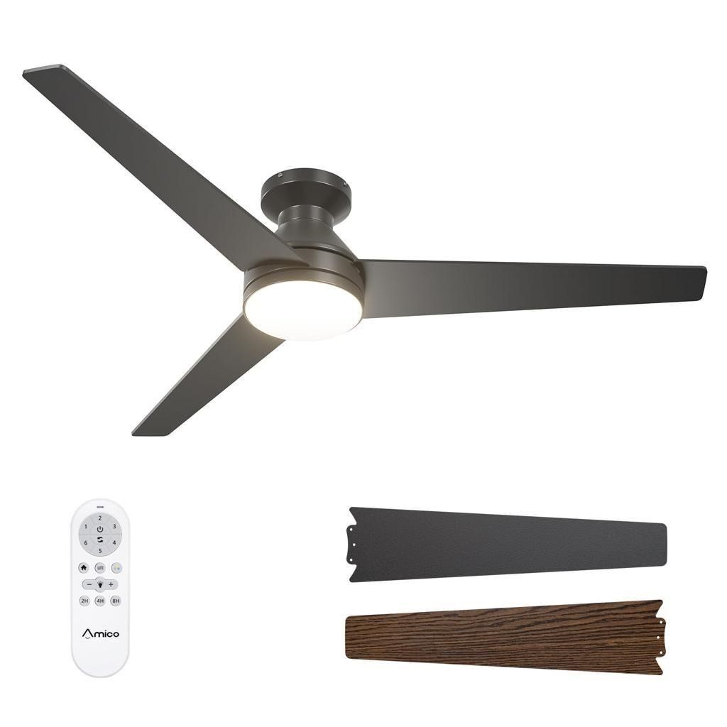 Amico Ceiling Fans with Lights  52 inch Low