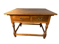 WALNUT 18TH CENT. 2 DRAWER TAVERN TABLE