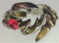 Scorpion gemstone ring size 8.5