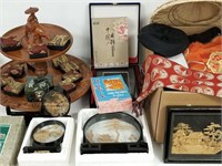 Group of oriental collectibles including clothing,