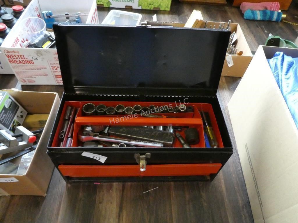 Craftsman tool box with tools