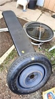 T 145/90 Spare Tire, Weight Bench, Round Fire Pit