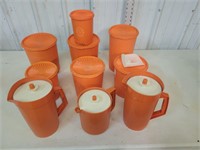 Tubberware canisters amd pitchers