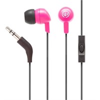 Wicked Audio Brawl Earbud Headphones w/Mic  (Pink