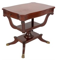 Eclectic Style Inlaid Mahogany Side Table