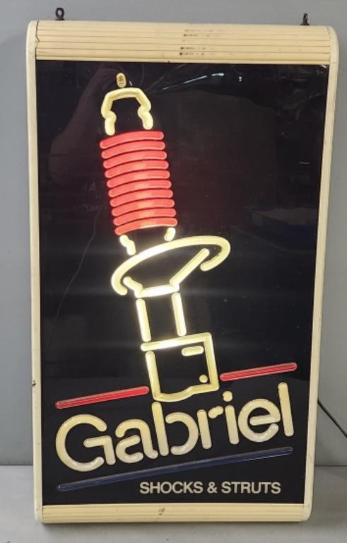 Gabriel Shocks & Struts Light Up Sign Advertising