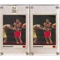 (2) 1991 Muhammad Ali Gold Card Inserts