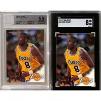 (2) Graded 1996-97 Kobe Bryant Rookies