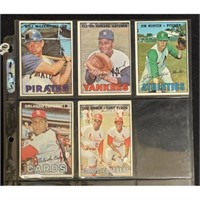 (5) 1967 Topps Baseball Stars