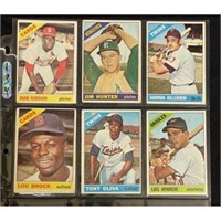 (6) 1966 Topps Baseball Stars