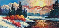 “Crisp Day" 10"x20" Original Painting-Antanenka