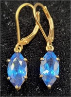 Sterling .925 & Blue Stone Earrings