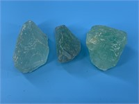 3 Fluorite rock specimens                (I 99)