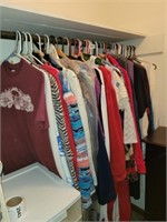 1/2 CLOSET FULL OF CLOTHES