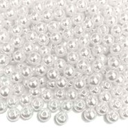 400pcs 8mm Satin Luste Beads Round Plastic Pearl