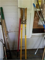 Lot of Post Hole Diggers & Garden Hoe Tools