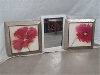 Mirror and Floral Wall Art