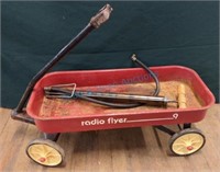 Radio flyer wagon and bicycle pump