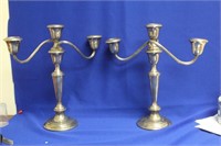 A Pair of Sterling Candelabra