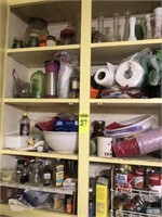 4 Shelves of Miscellaneous Kitchen Items