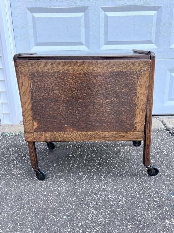 English Oak Tea Cart