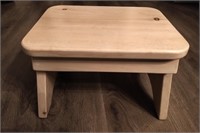 Wooden footstool, 9" x 12" x 8" high